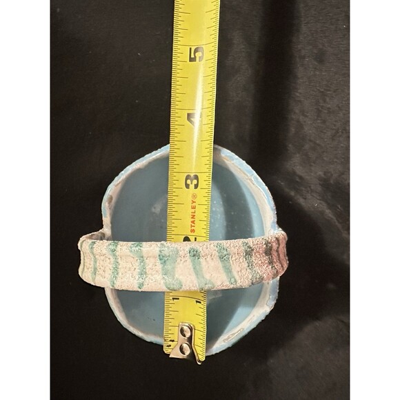 VNTG 1950s Italian Pottery Basket – Textured Glaze Multicolor Decorative Collect - Picture 7 of 9